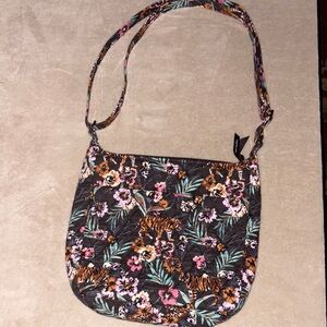 Vera Bradley cotton crossbody bag in the "Bali Jungle" pattern